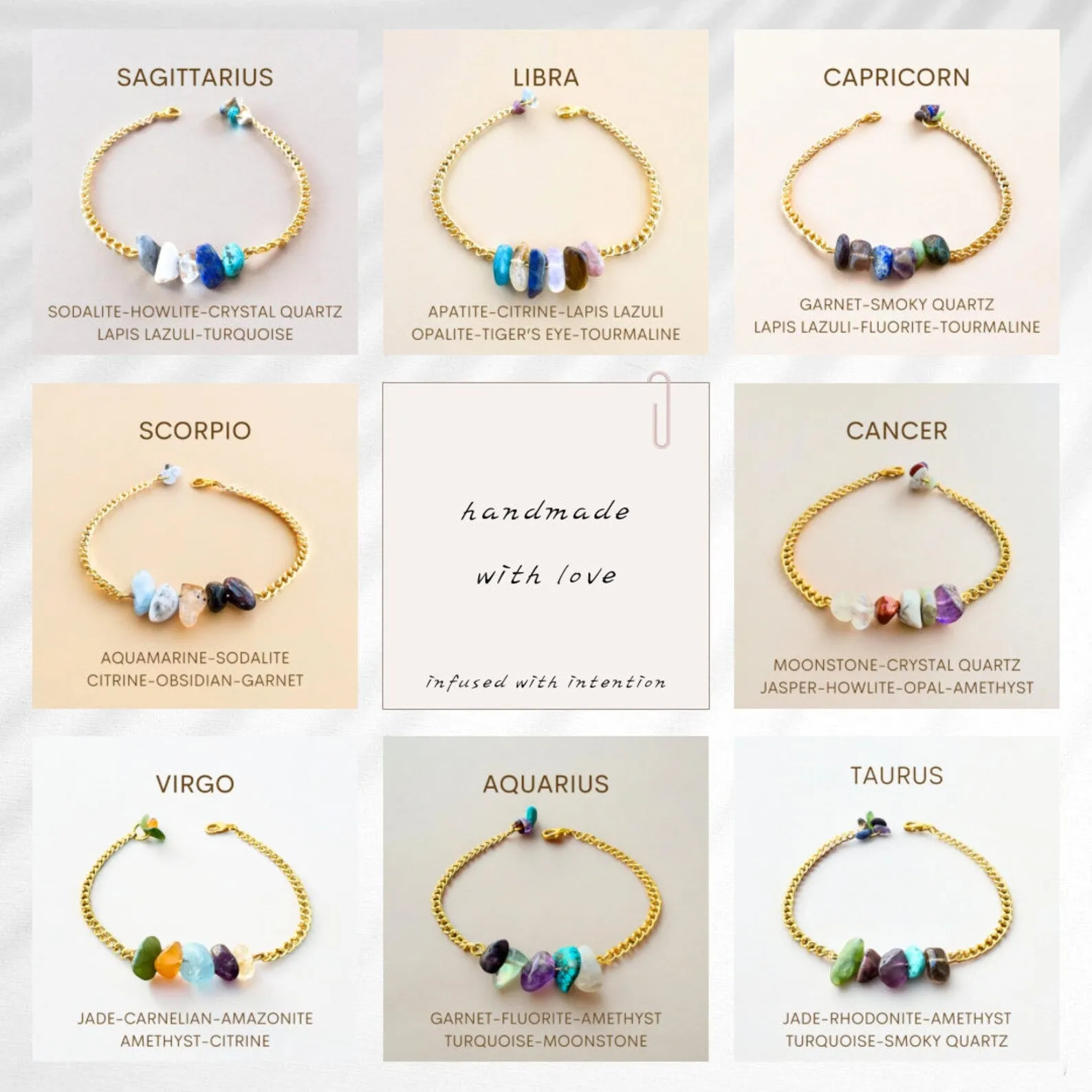 Aquarius Zodiac Bracelet
