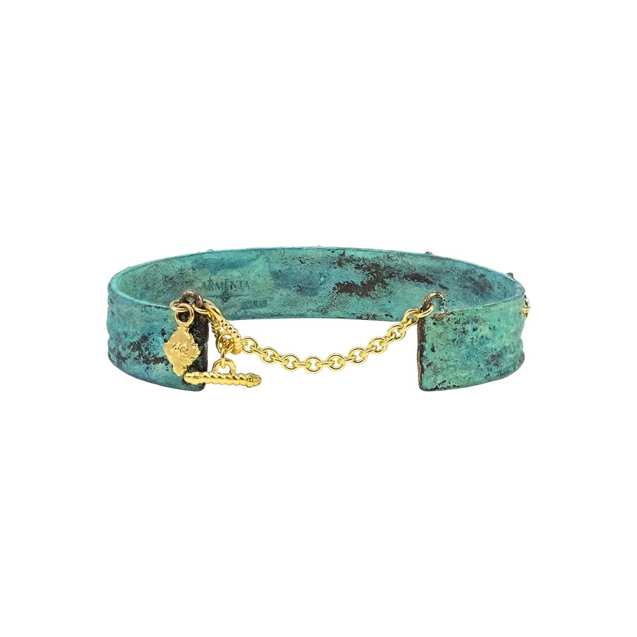 ARTIFACT TEAL PATINA GREY DIAMONDS BRACELET