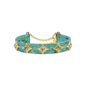 ARTIFACT TEAL PATINA GREY DIAMONDS BRACELET