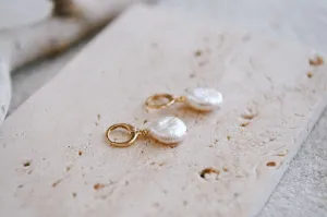 Aurora Gold-Plated Pearl Huggie Earrings