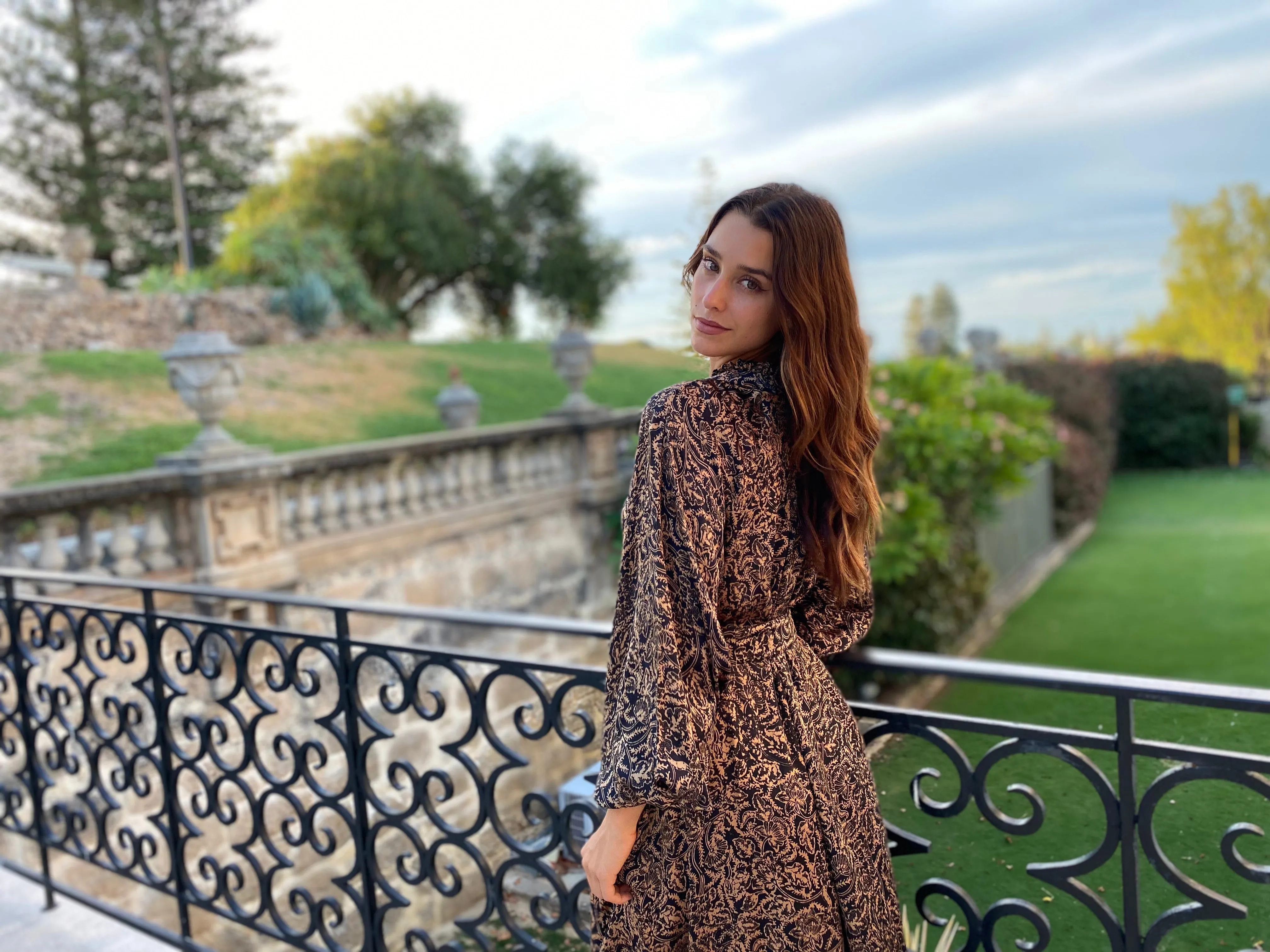 Azrou Silk Dress - Starry Night Silk