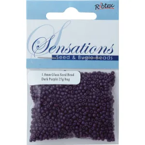 BEAD GLASS SEED 1.8MM DARK PURPLE 25G