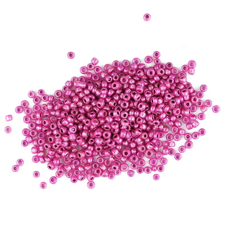 BEAD GLASS SEED METALLIC PINK 1.8MM 30G