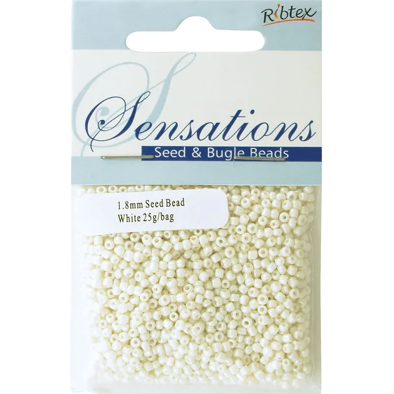 BEAD GLASS SEED WHITE 1.8MM 25G
