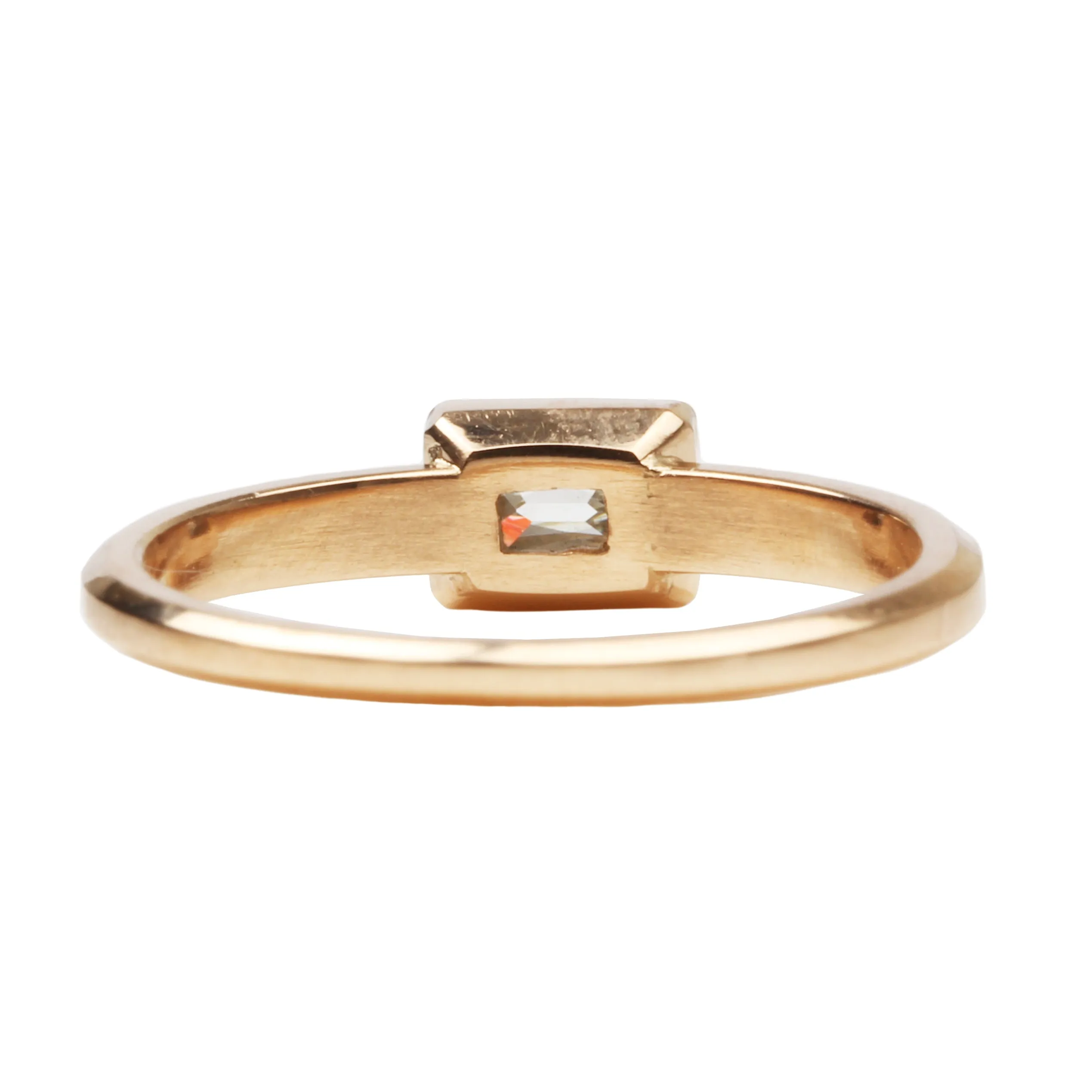 Bezel Set Old Mine Cut Diamond Solitaire Ring