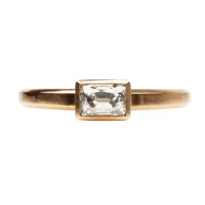 Bezel Set Old Mine Cut Diamond Solitaire Ring