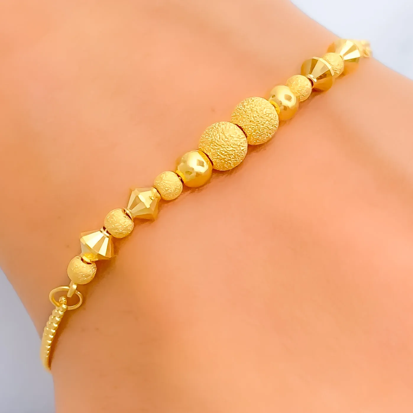 Blooming Multi-Bead 22K Gold Bracelet