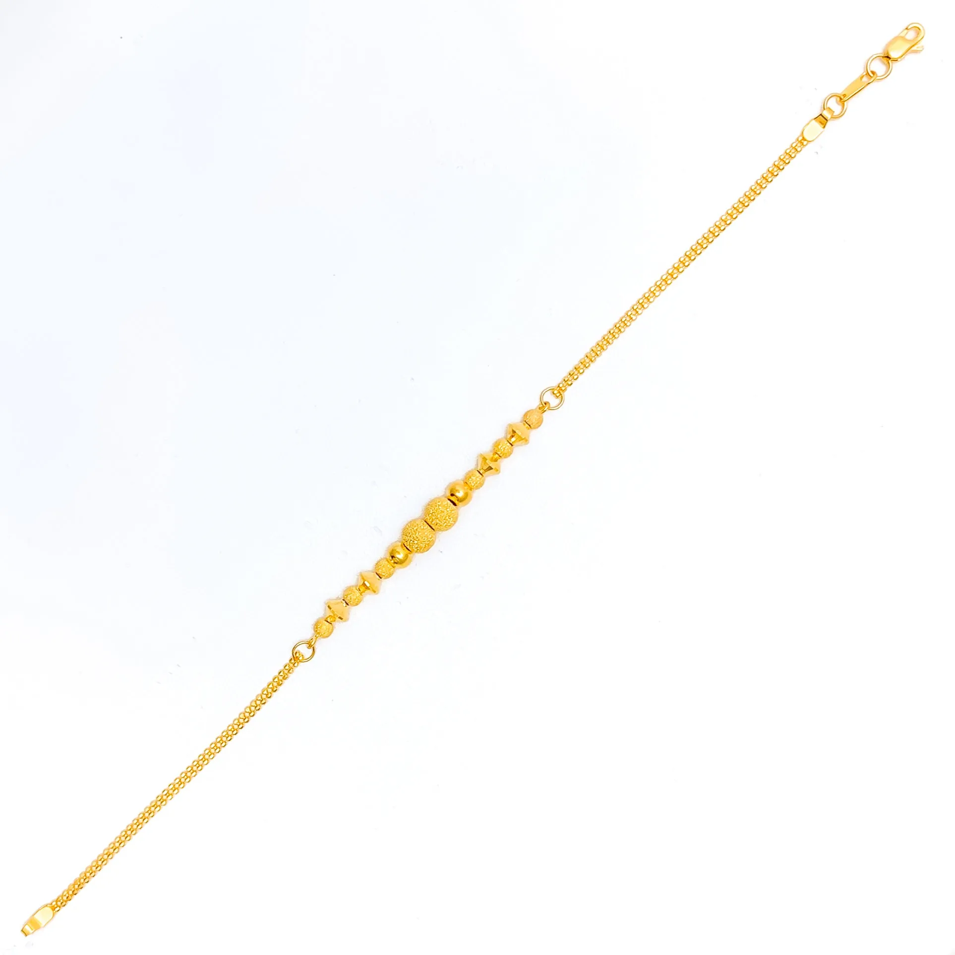 Blooming Multi-Bead 22K Gold Bracelet