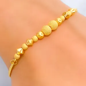 Blooming Multi-Bead 22K Gold Bracelet