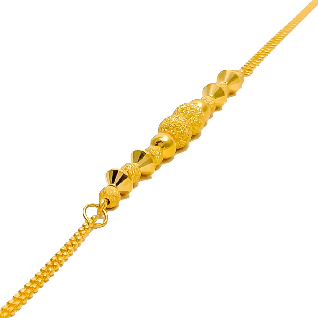 Blooming Multi-Bead 22K Gold Bracelet