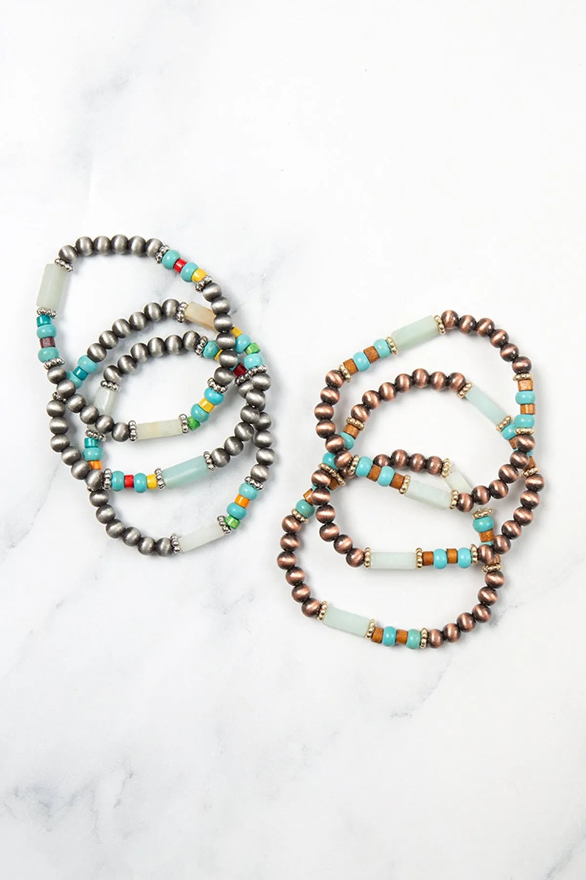 BOHO WOOD BEADS LAYERED WESTERN BRACELET