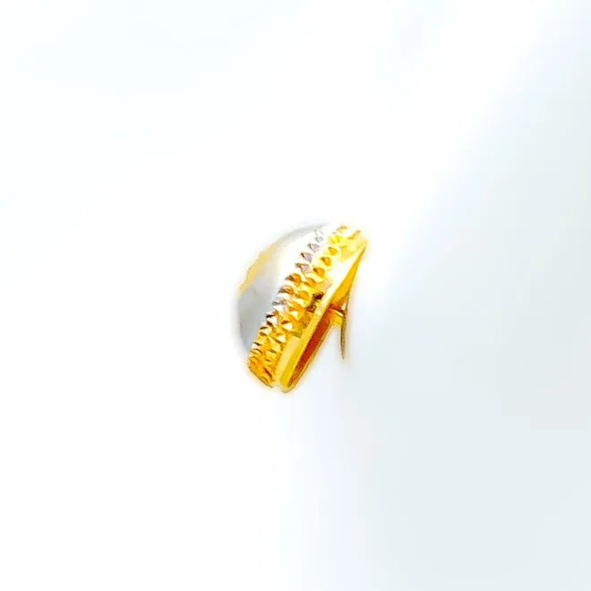 Bold Glowing Flower 22k Gold Top