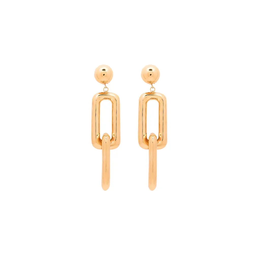 Bold Gold Link Earrings