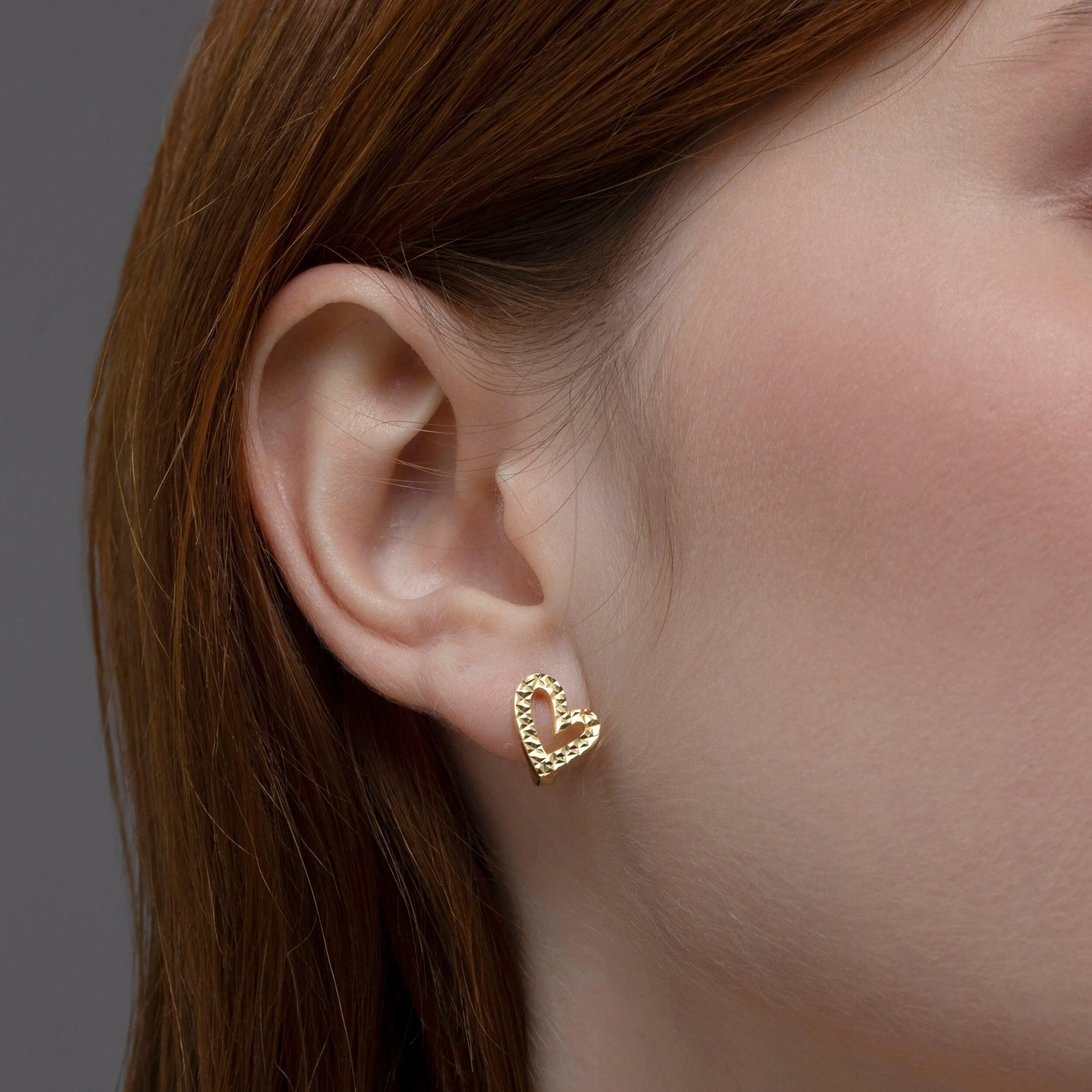 Bold Heart Earrings - 18K Gold Vermeil