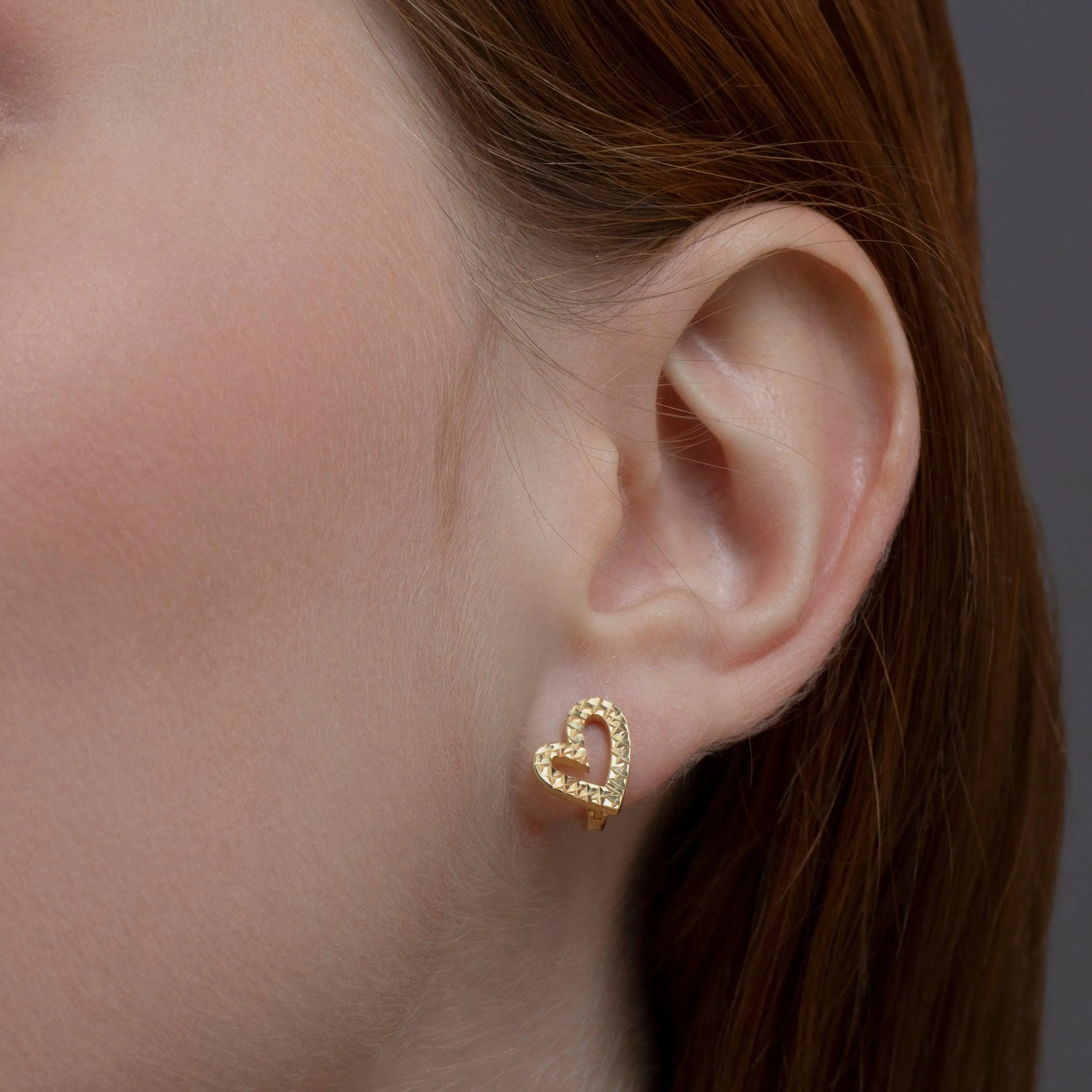 Bold Heart Earrings - 18K Gold Vermeil