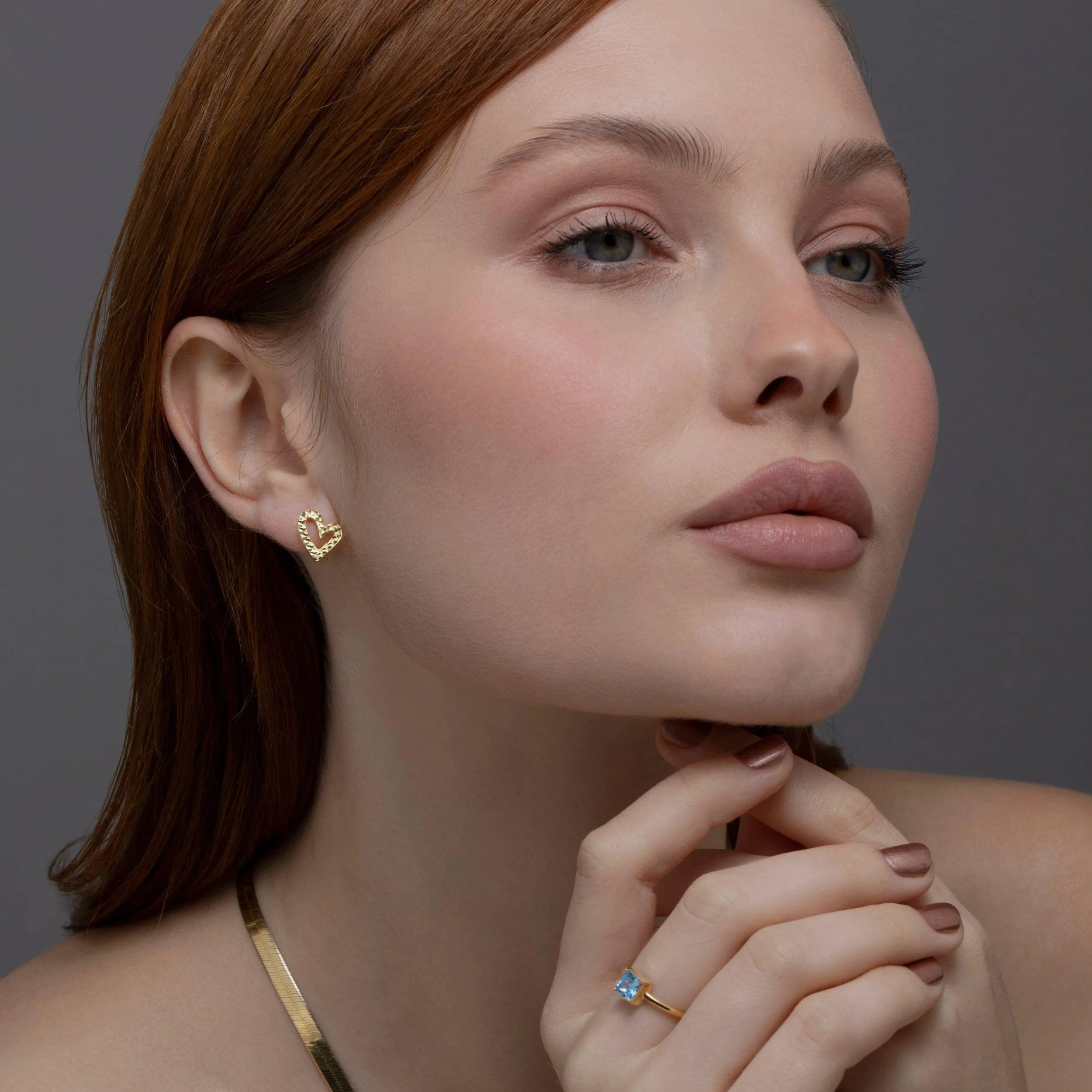 Bold Heart Earrings - 18K Gold Vermeil