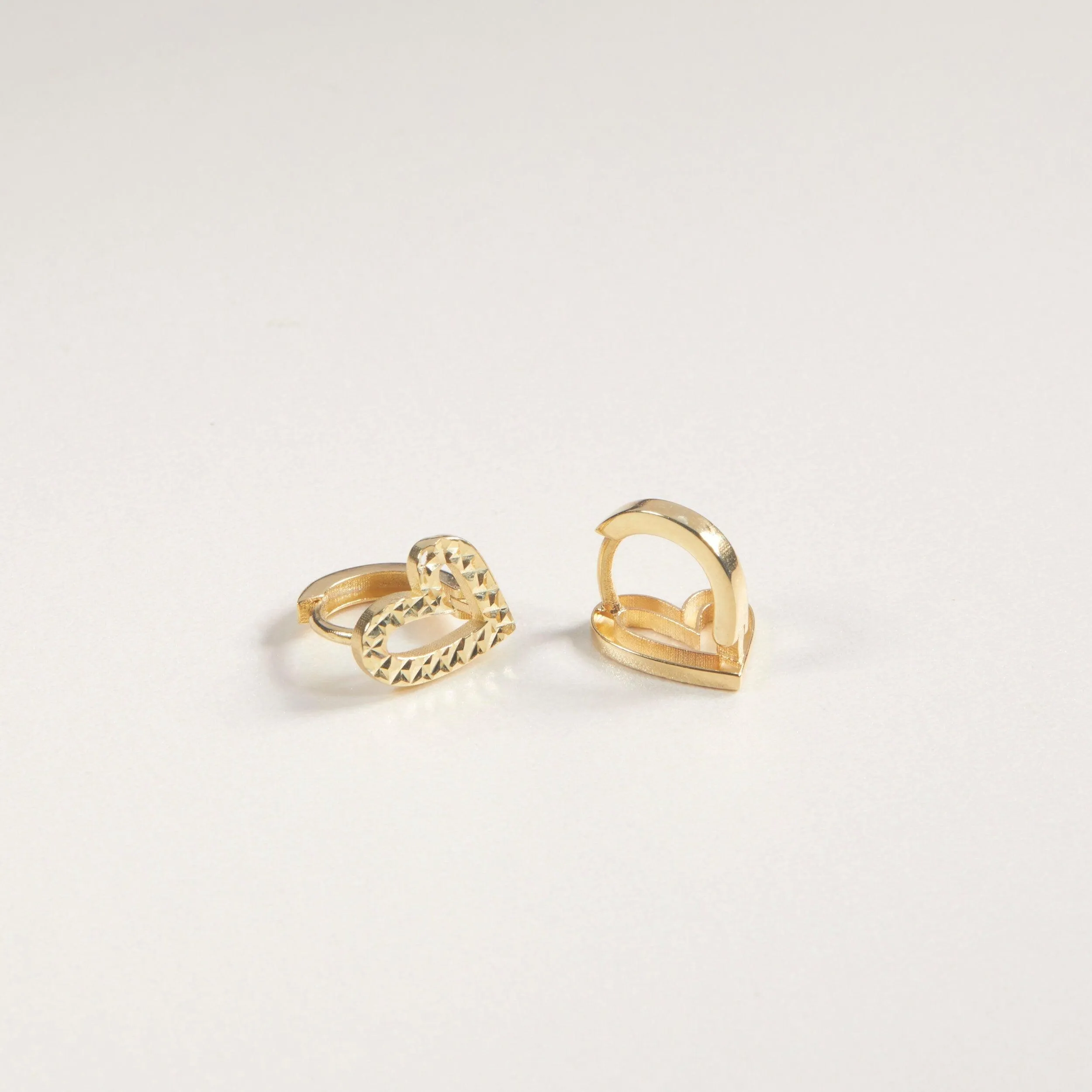 Bold Heart Earrings - 18K Gold Vermeil