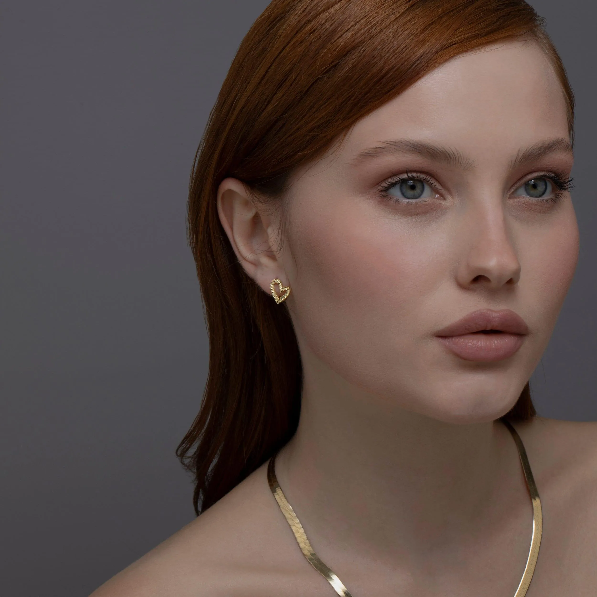 Bold Heart Earrings - 18K Gold Vermeil