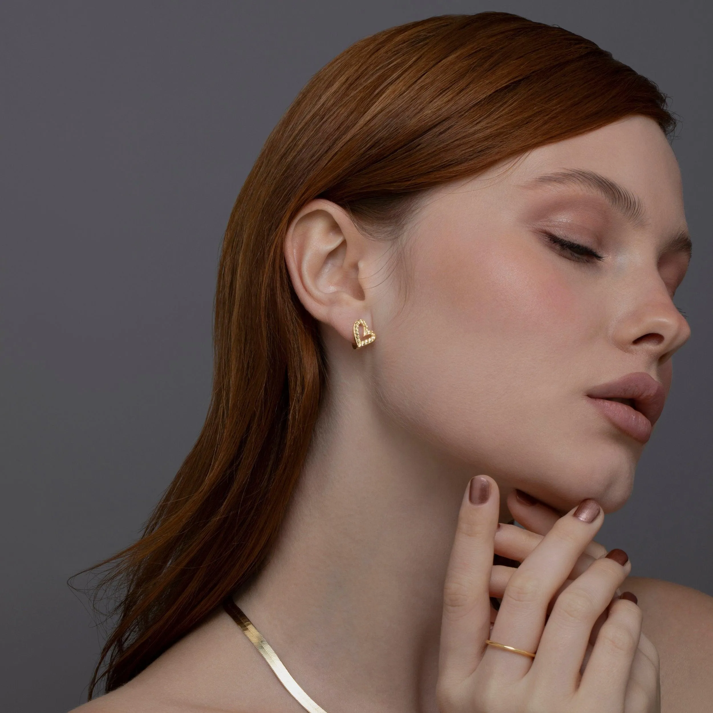 Bold Heart Earrings - 18K Gold Vermeil