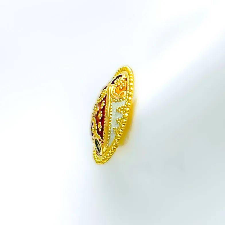 Bold Iconic Colorful 22k Gold Earrings