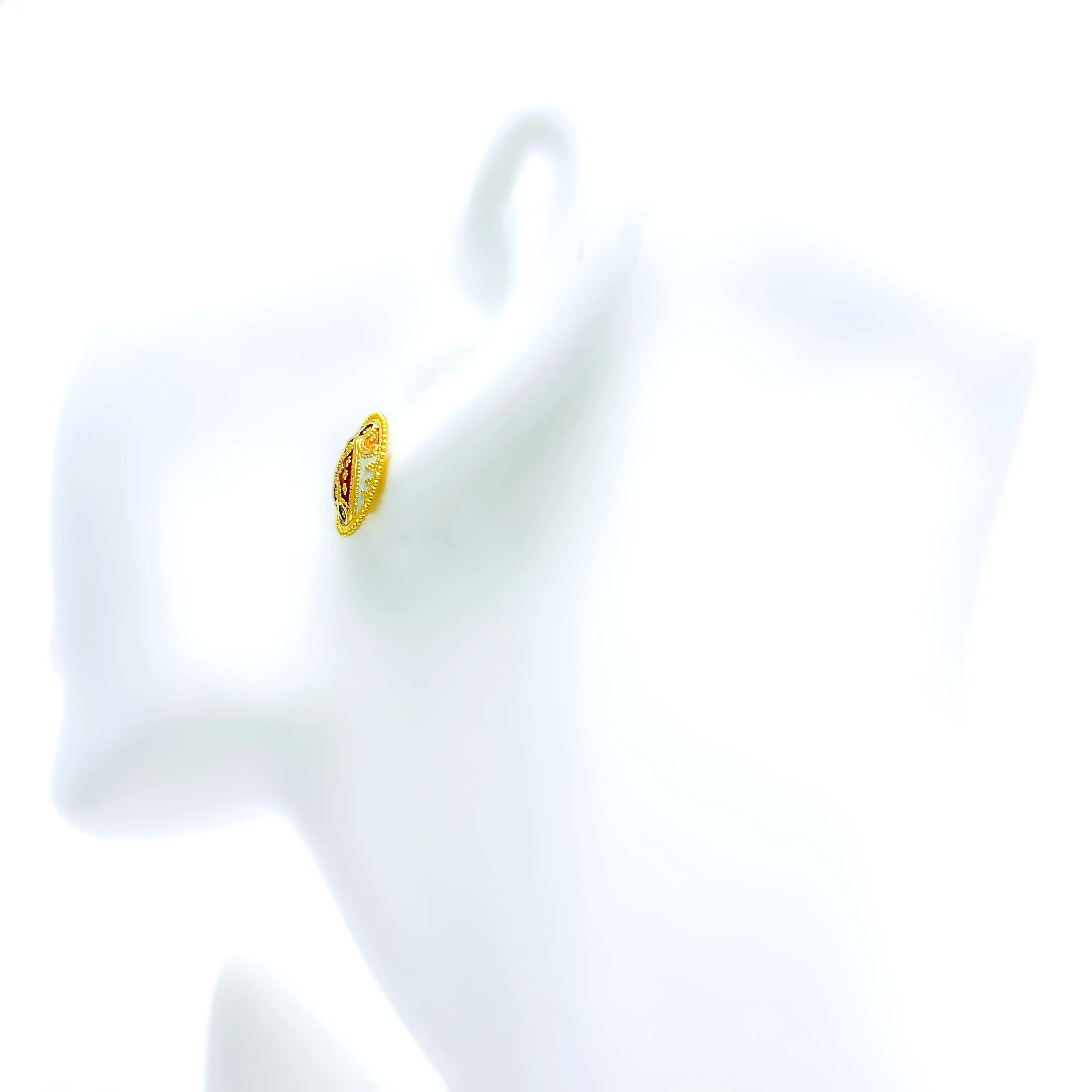 Bold Iconic Colorful 22k Gold Earrings