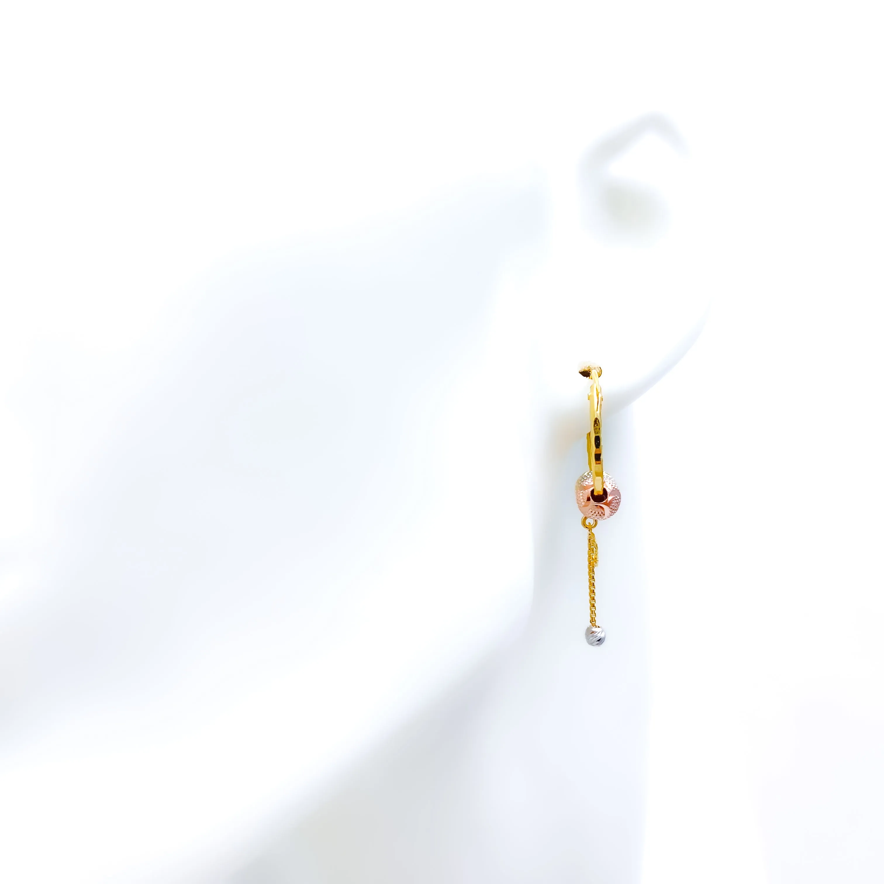 Bold Poised 22k Gold Hoop Earrings