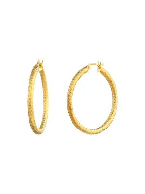Bold Textured Statement Hoop Earrings