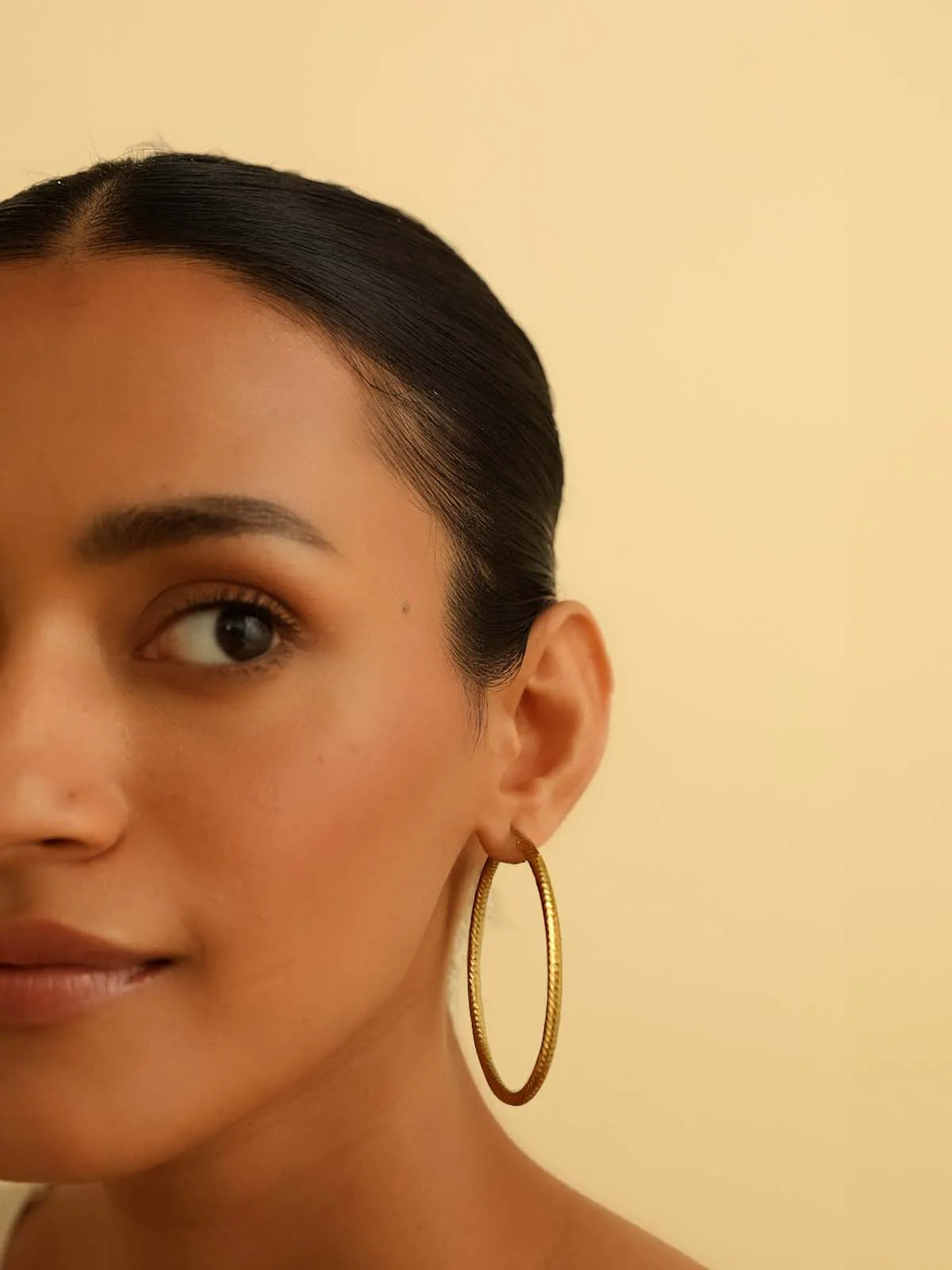 Bold Textured Statement Hoop Earrings