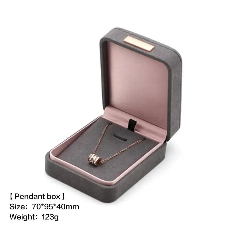Boutique microfiber ring box, necklace gift box, earrings/pair bracelet box, jewelry packaging display box wholesale