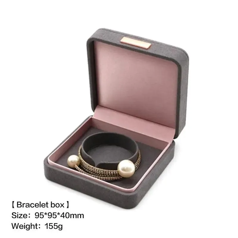 Boutique microfiber ring box, necklace gift box, earrings/pair bracelet box, jewelry packaging display box wholesale