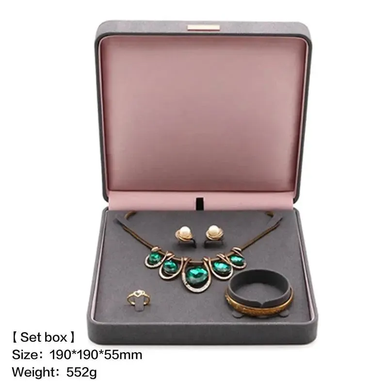 Boutique microfiber ring box, necklace gift box, earrings/pair bracelet box, jewelry packaging display box wholesale