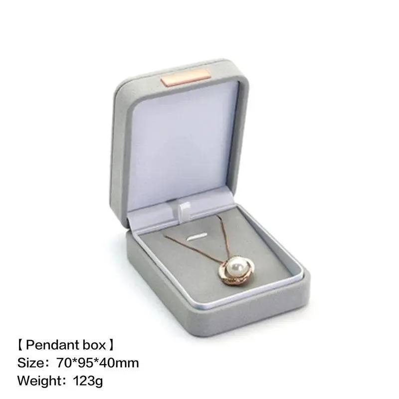 Boutique microfiber ring box, necklace gift box, earrings/pair bracelet box, jewelry packaging display box wholesale