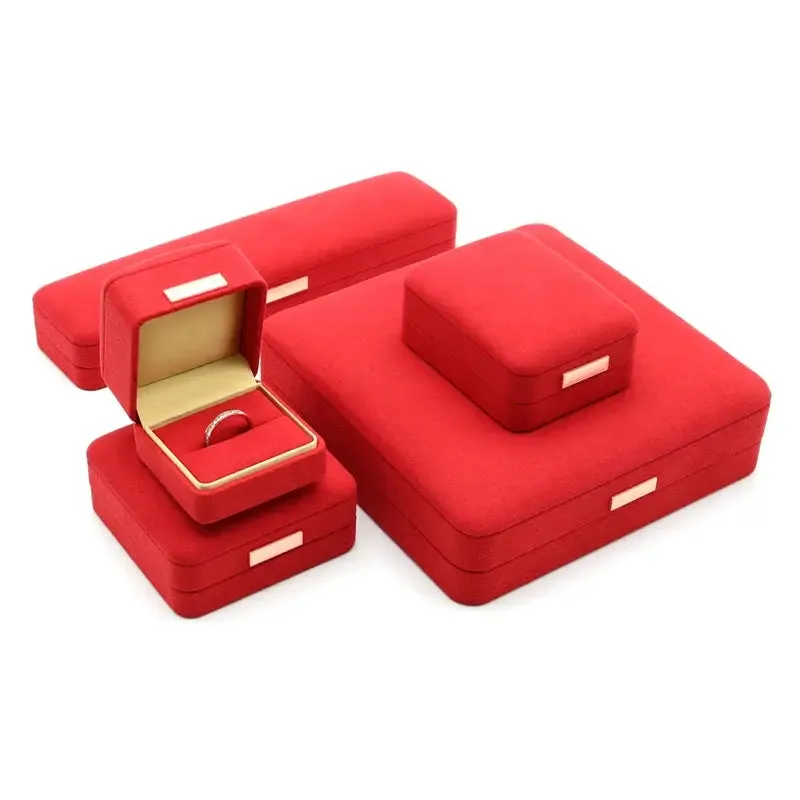 Boutique microfiber ring box, necklace gift box, earrings/pair bracelet box, jewelry packaging display box wholesale