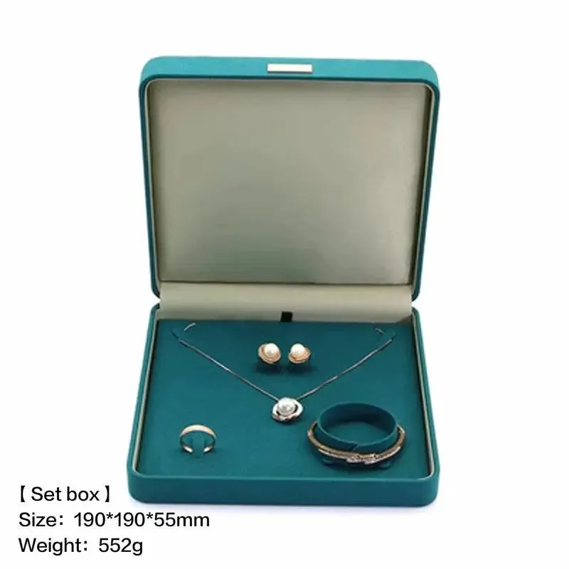 Boutique microfiber ring box, necklace gift box, earrings/pair bracelet box, jewelry packaging display box wholesale