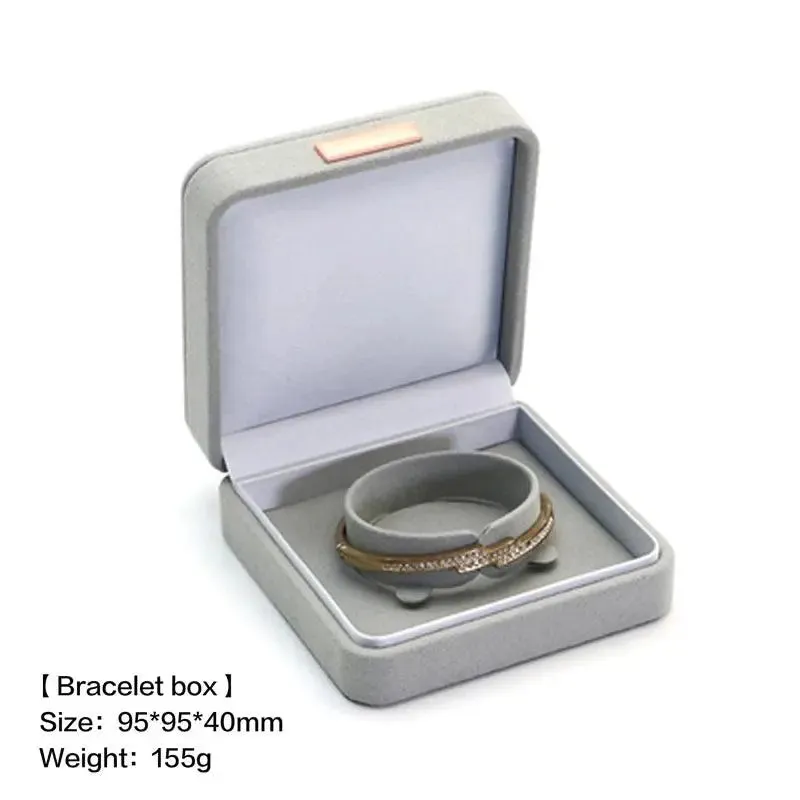 Boutique microfiber ring box, necklace gift box, earrings/pair bracelet box, jewelry packaging display box wholesale