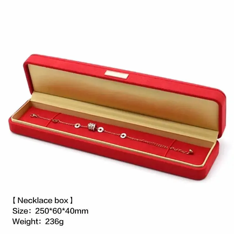 Boutique microfiber ring box, necklace gift box, earrings/pair bracelet box, jewelry packaging display box wholesale