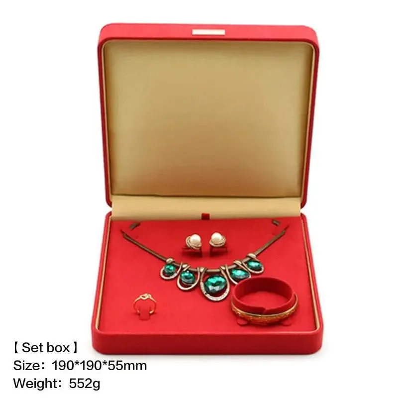 Boutique microfiber ring box, necklace gift box, earrings/pair bracelet box, jewelry packaging display box wholesale