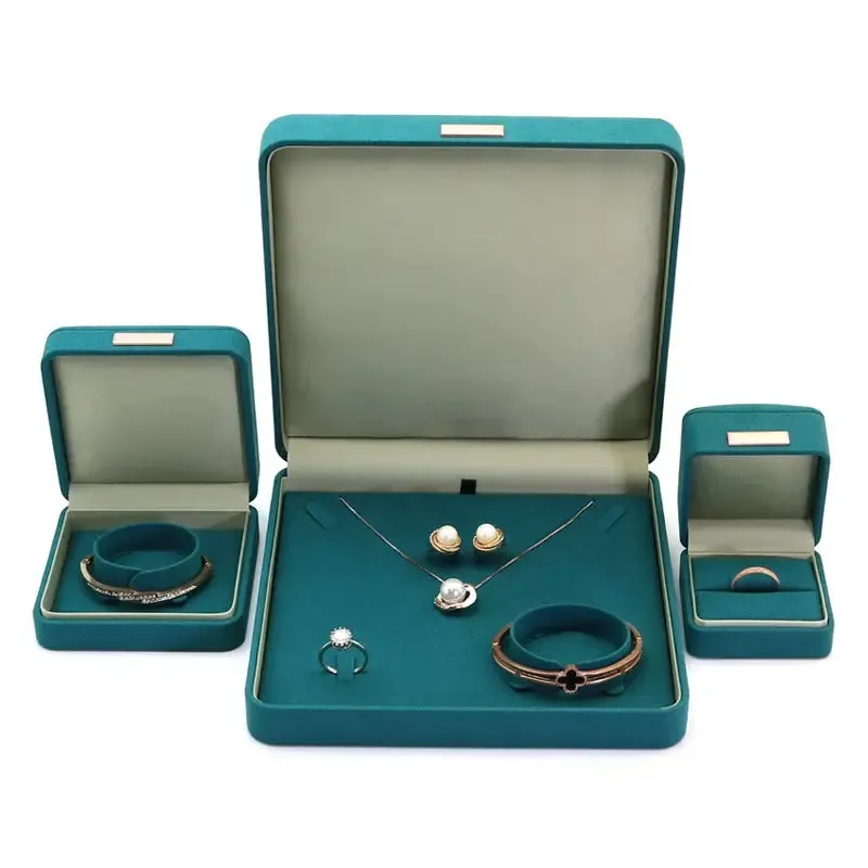 Boutique microfiber ring box, necklace gift box, earrings/pair bracelet box, jewelry packaging display box wholesale