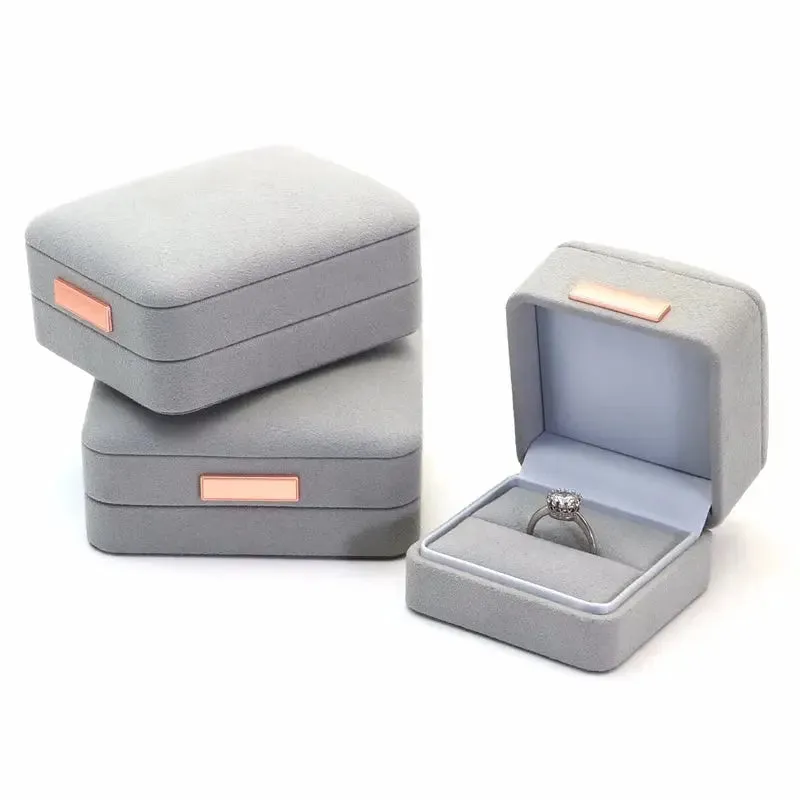 Boutique microfiber ring box, necklace gift box, earrings/pair bracelet box, jewelry packaging display box wholesale
