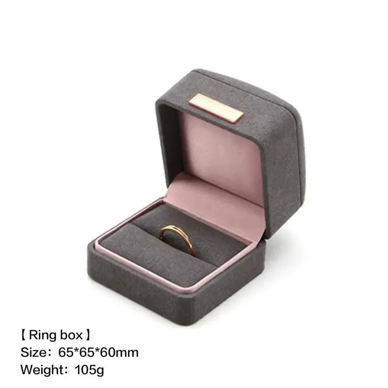 Boutique microfiber ring box, necklace gift box, earrings/pair bracelet box, jewelry packaging display box wholesale