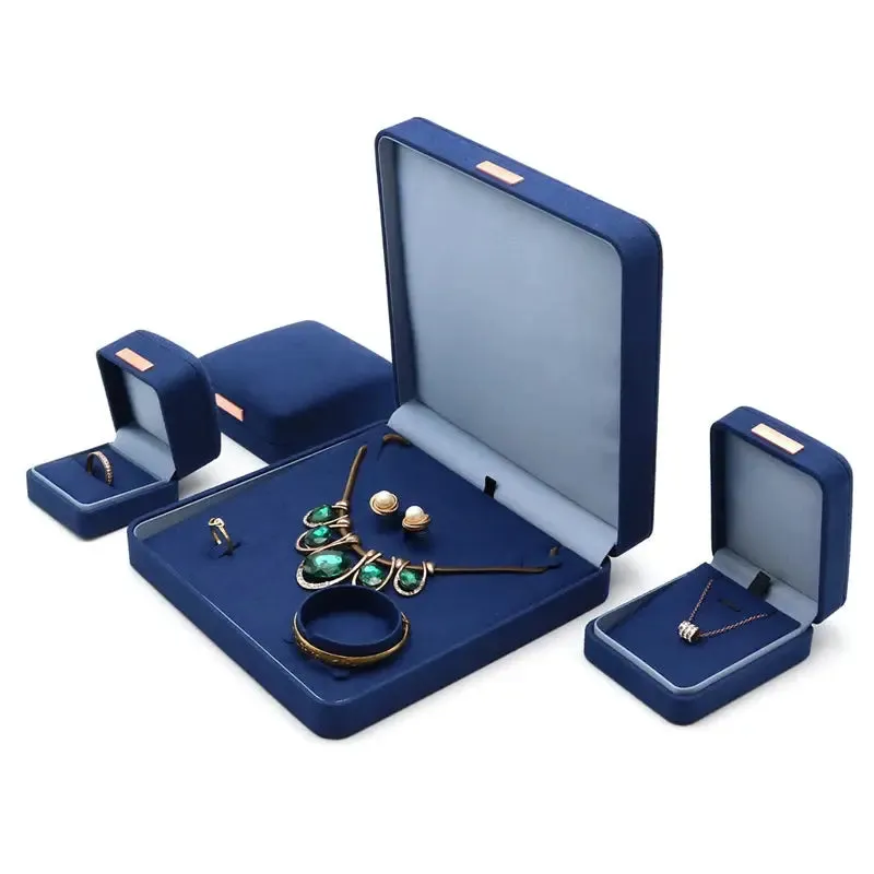 Boutique microfiber ring box, necklace gift box, earrings/pair bracelet box, jewelry packaging display box wholesale