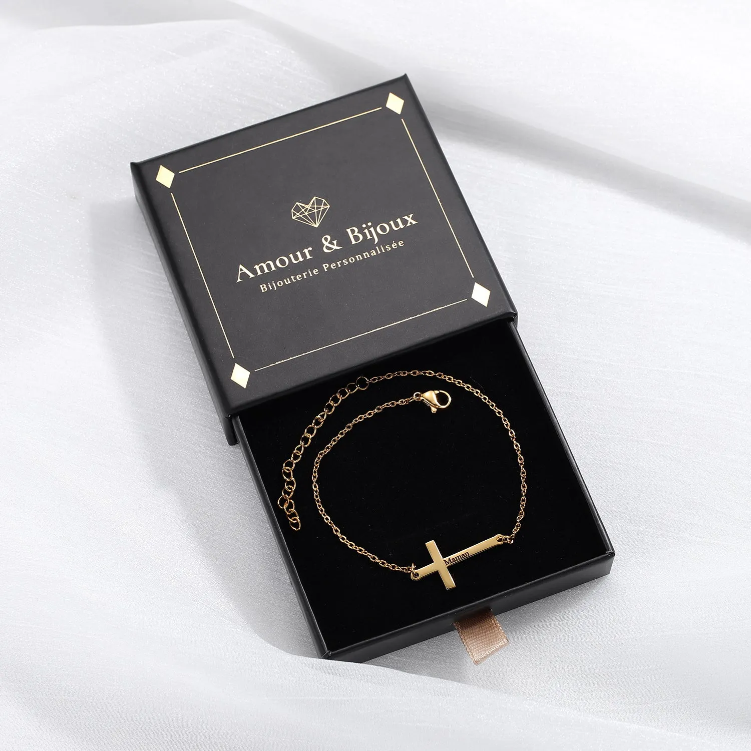 Bracelet Croix Personnalisé
