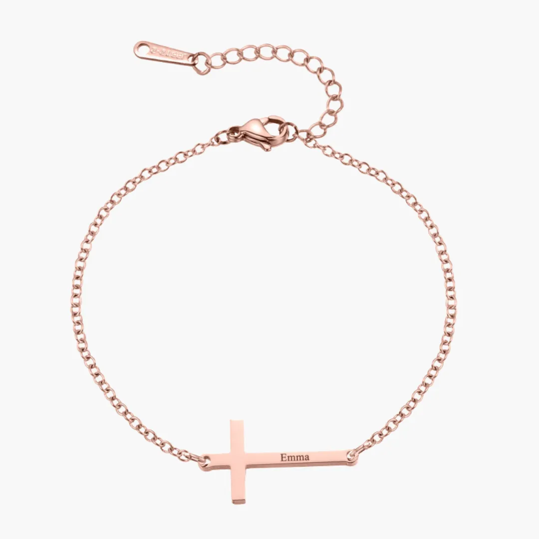 Bracelet Croix Personnalisé