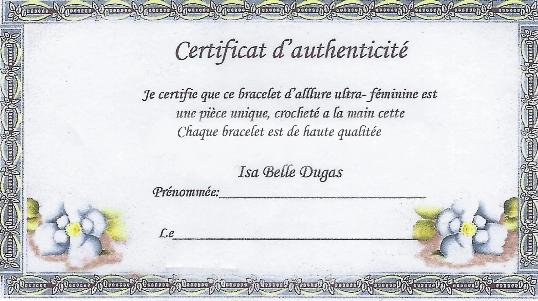 Bracelet  de perles obeline