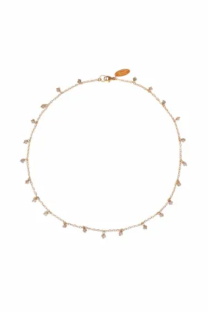 Bridal Dangling Faceted Labradorite Gemstone Necklace