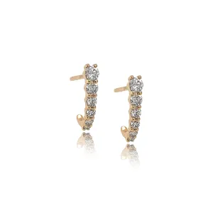 Brilliant J Hook Earrings