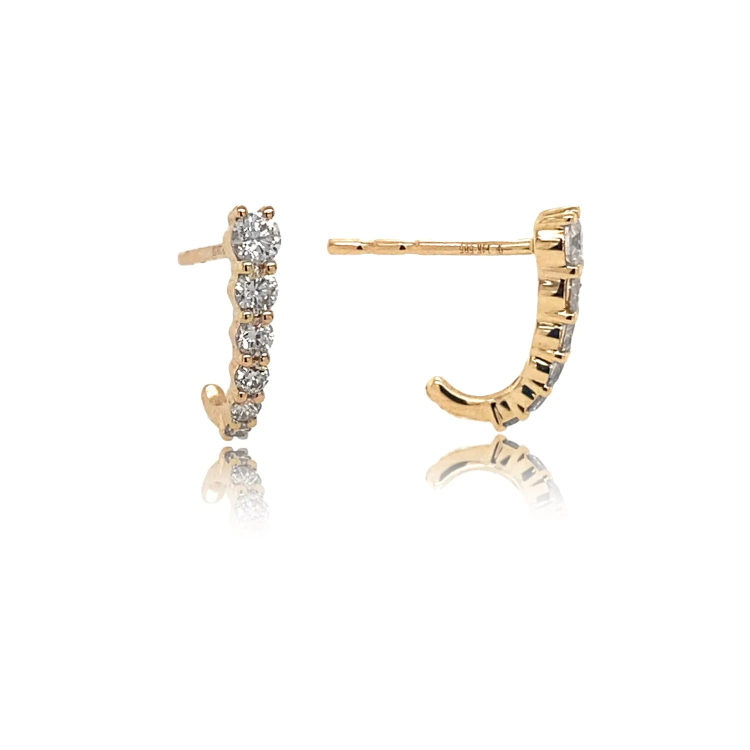 Brilliant J Hook Earrings
