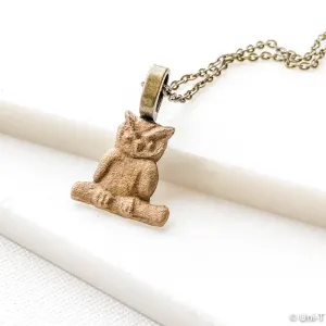 Bronze Owl Necklace, Precious Metal Clay Necklaces