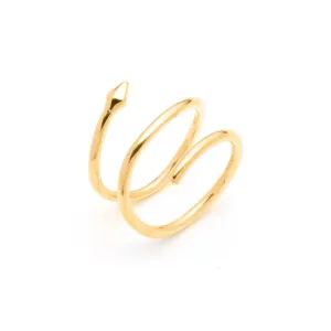 Bulawayo Gold Single Tip Spiral Spear Ring