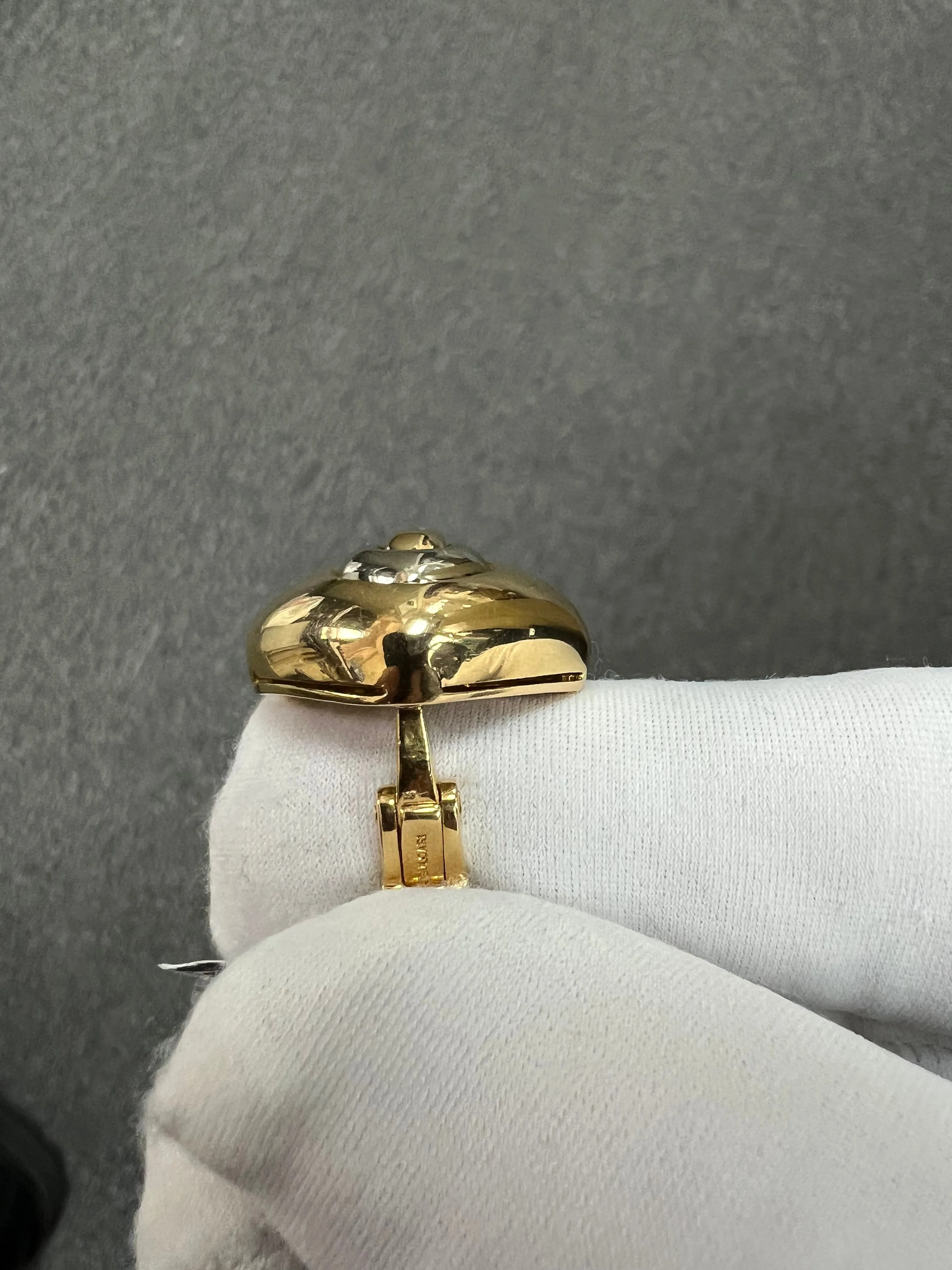 Bvlgari 18k Two Tone Clip On Earrings